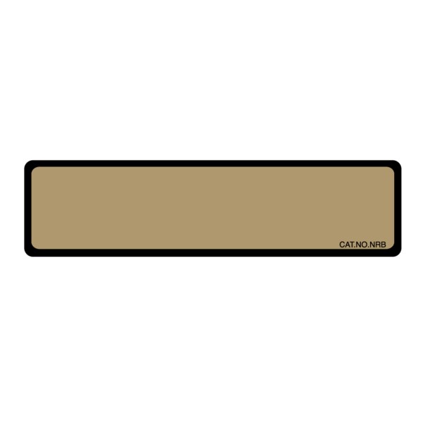 Blank Chart Labels 1-3/8" x 5-3/8" Gold w/Black